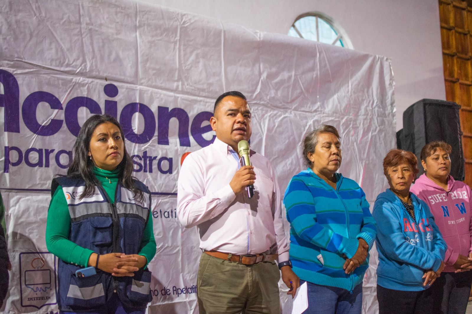 Concreta alcalde Ángelo Gutiérrez obra de alumbrado público subterráneo en diversas calles de Apetatitlán